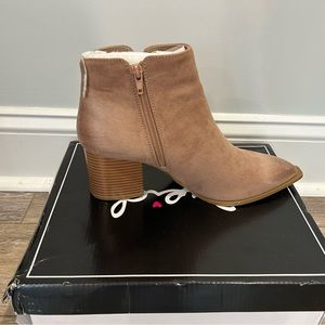 Booties- tan color.